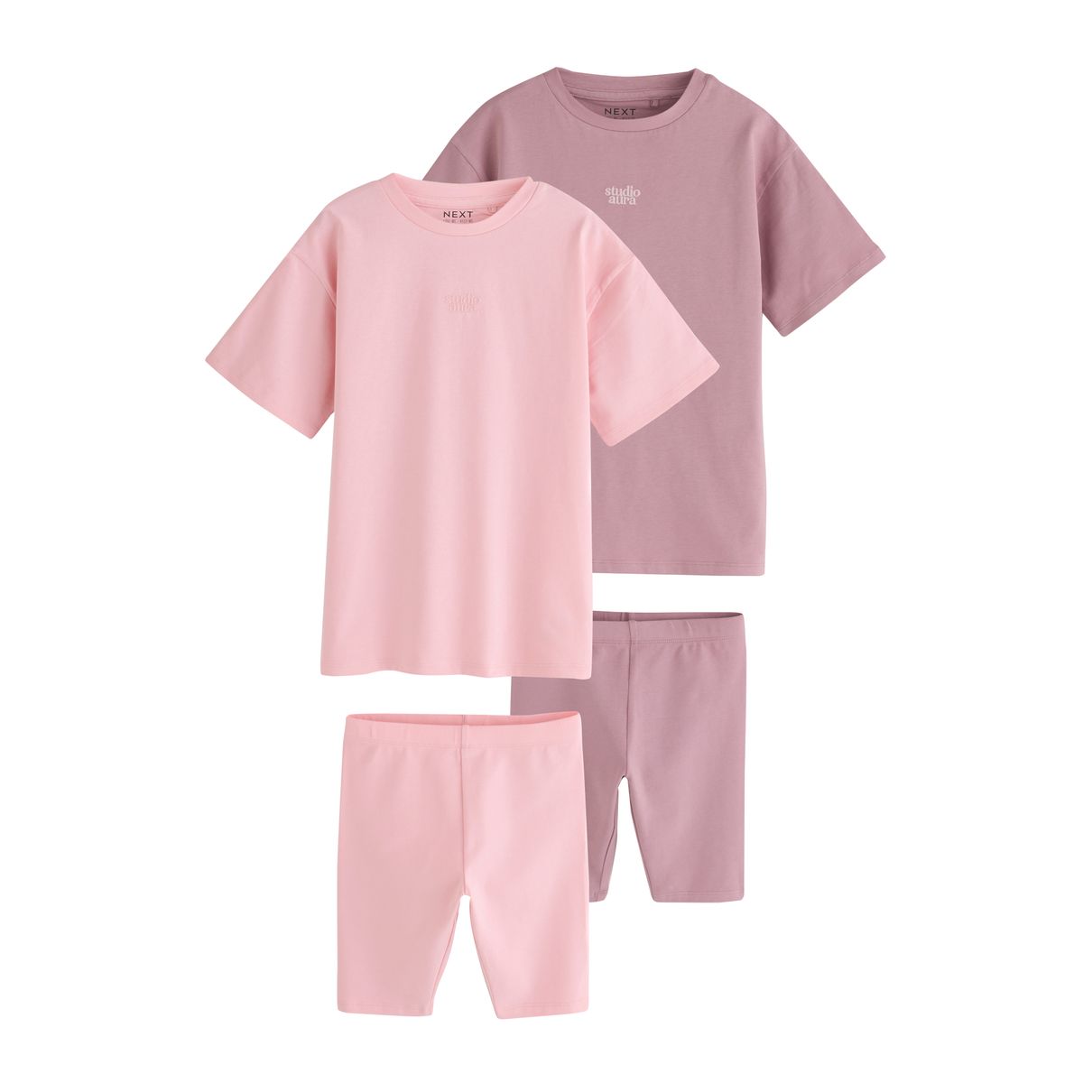 T-shirt oversize et short cycliste, lot de 2, NEXT
