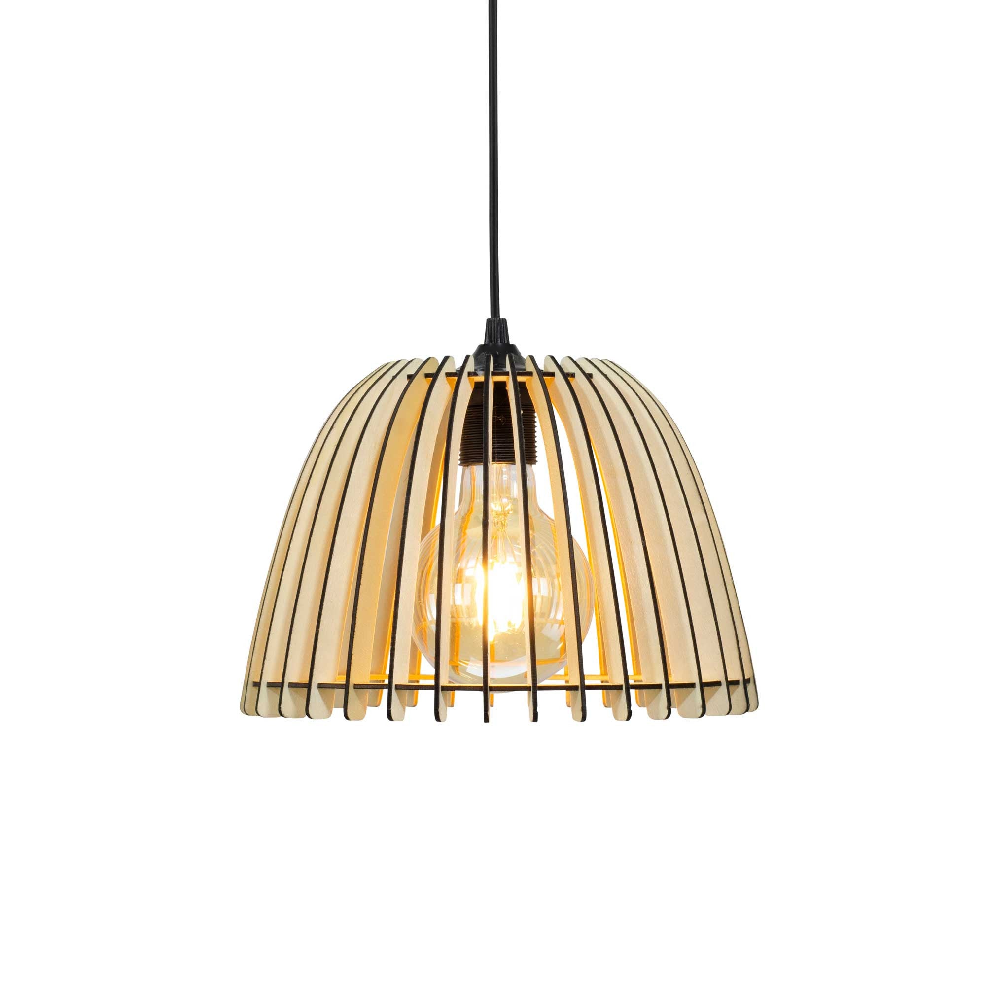 Suspension en lamelles de bois de peuplier, SATONE, C-CREATION