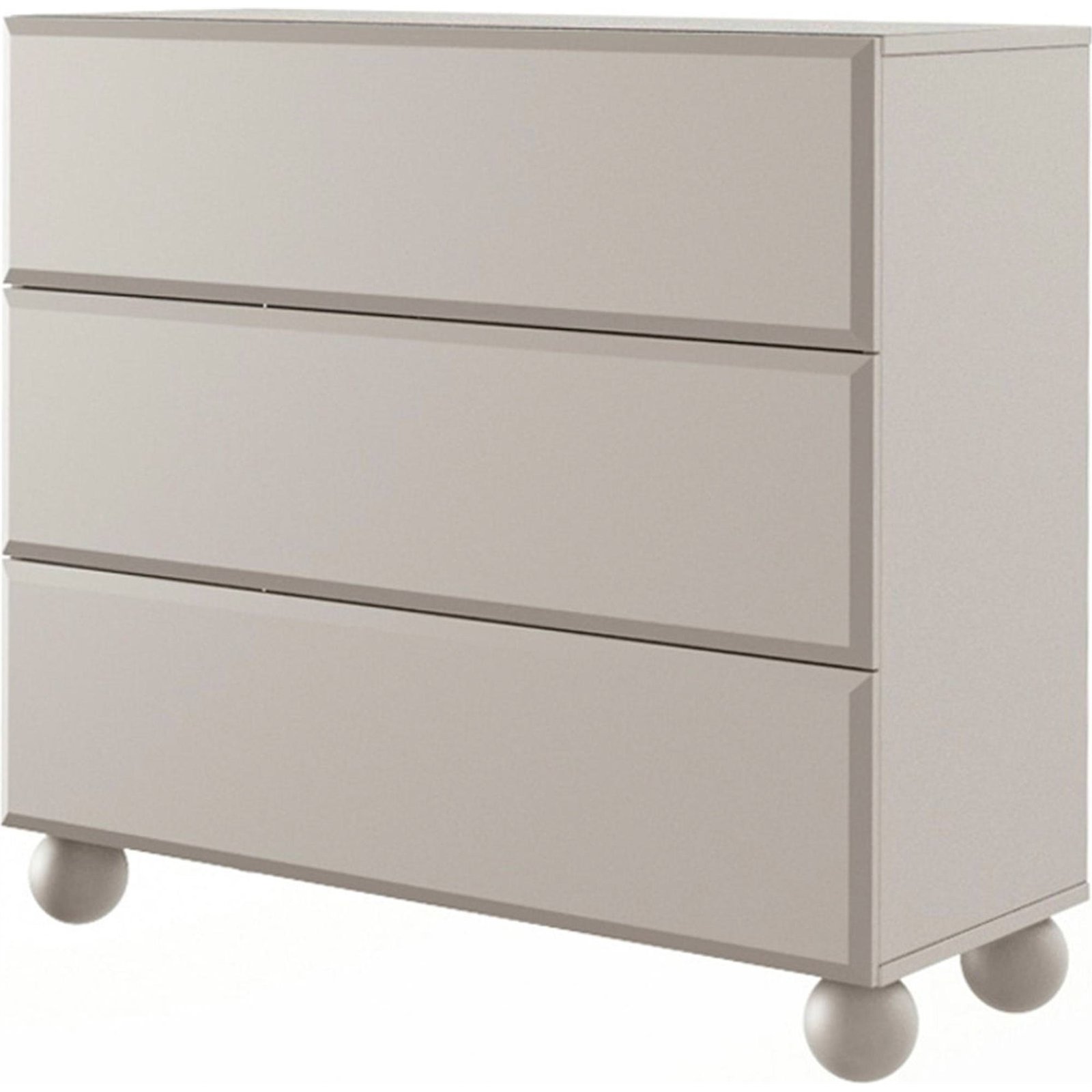 Commode 3 tiroirs sur pieds boule collection CHOCO, RECOLLECTION