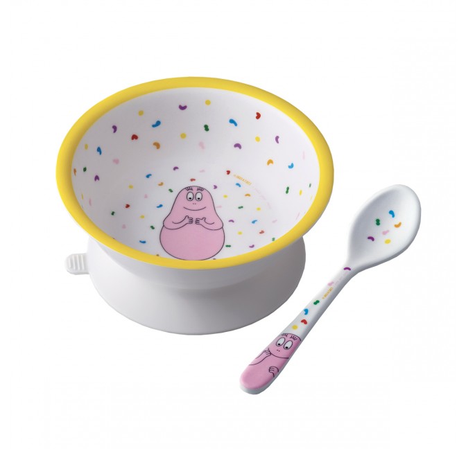 Bol ventouse avec cuillère BARBAPAPA, PETIT JOUR