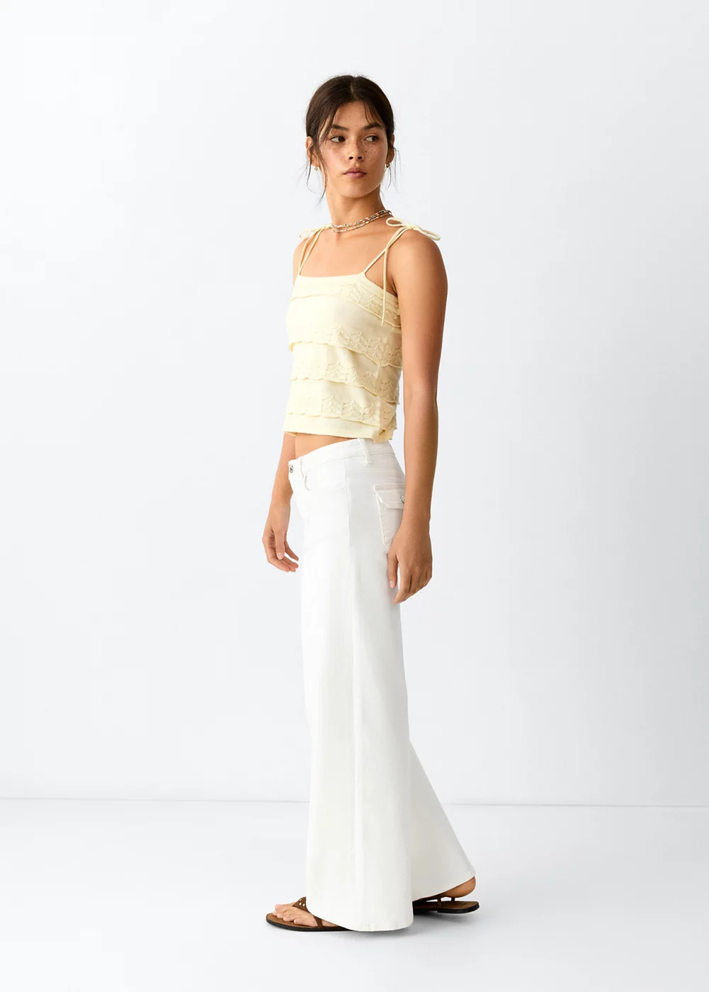 Jean low waist wide leg, MANGO TEEN