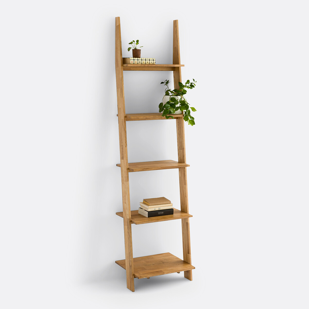 Solid oak ladder shelf cheap