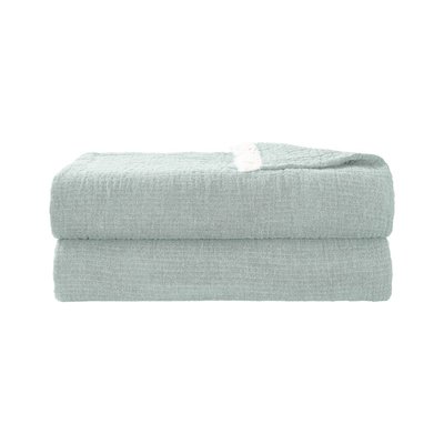 Couvre lit en coton - lin gris, Minorque IOSIS