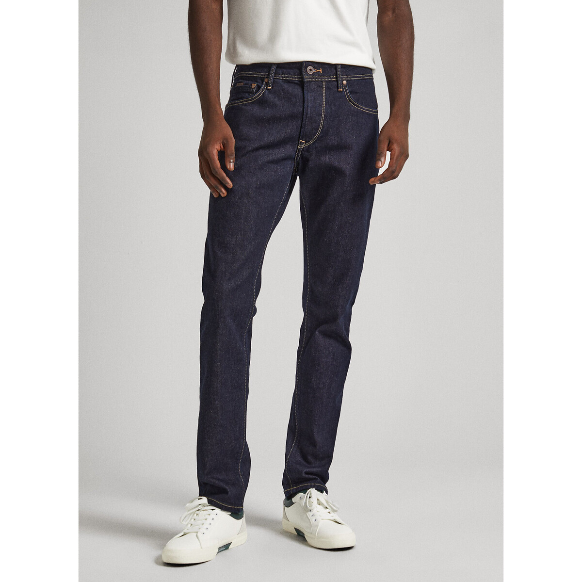 Image of Mid Rise Tapered Jeans