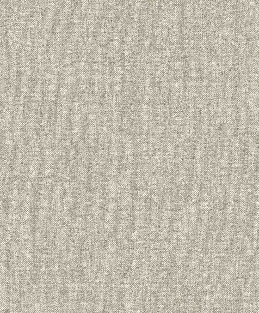 Papier peint uni effet toile jute taupe sable, HEXOA