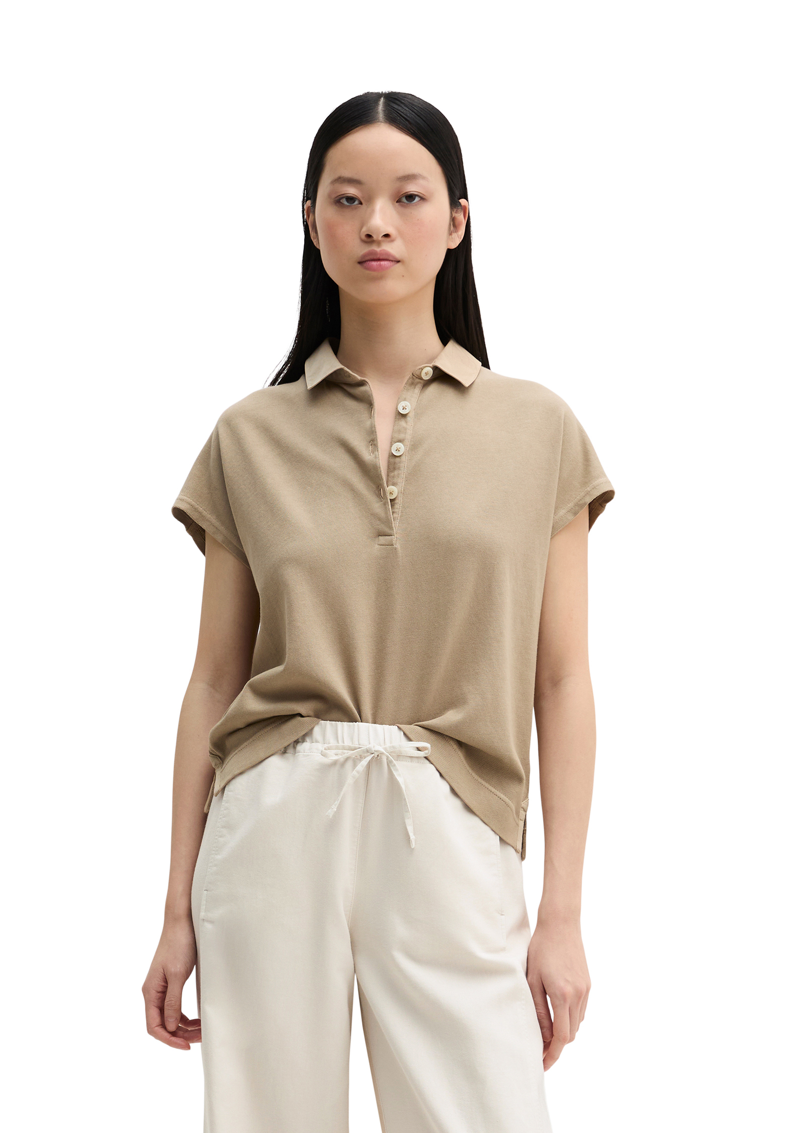 Polo sans manches loose en pur coton bio, MARC O'POLO