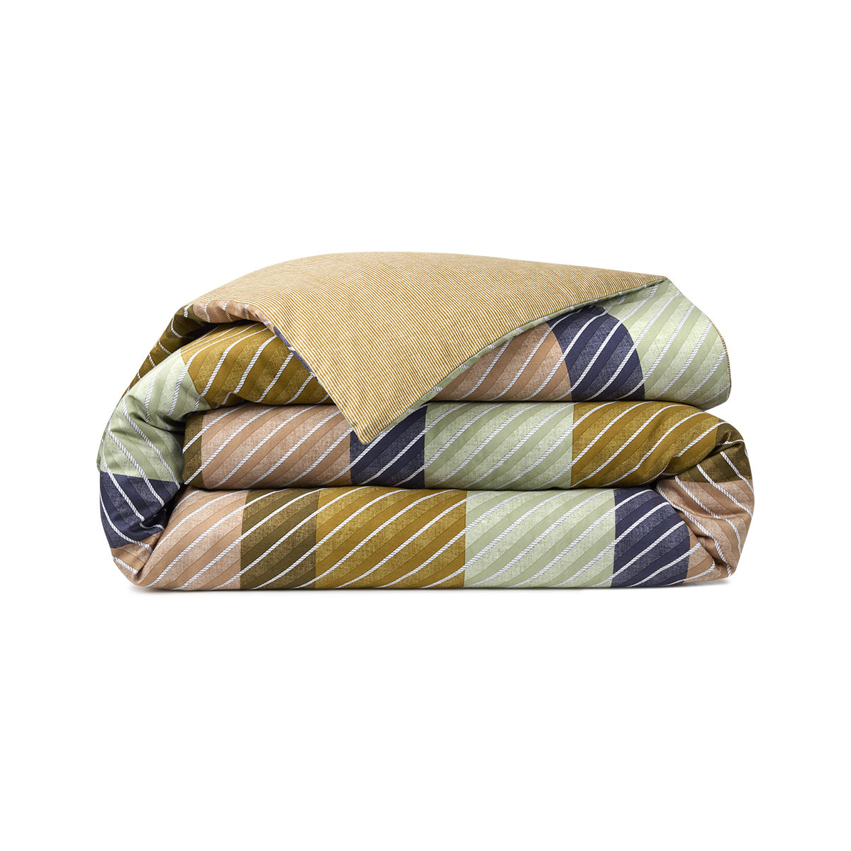 Housse de couette en satin de coton lavé multicouleurs, SPENCER, DESFORGES