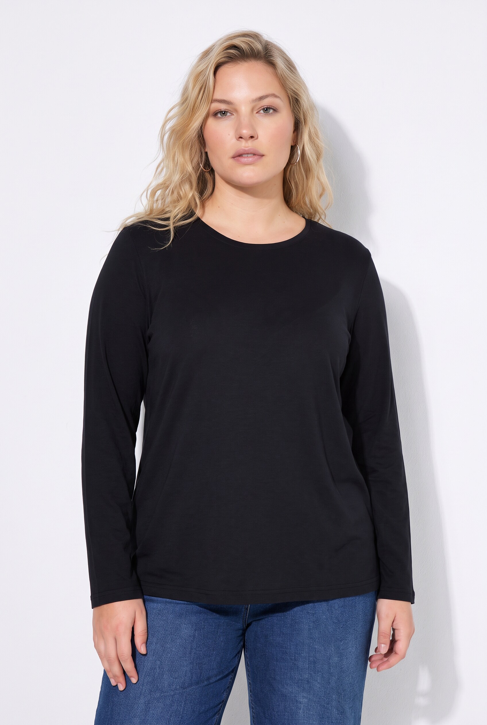T-shirt, coupe classique, col rond, ULLA POPKEN