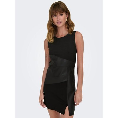 Faux Leather Sleeveless Dress ONLY