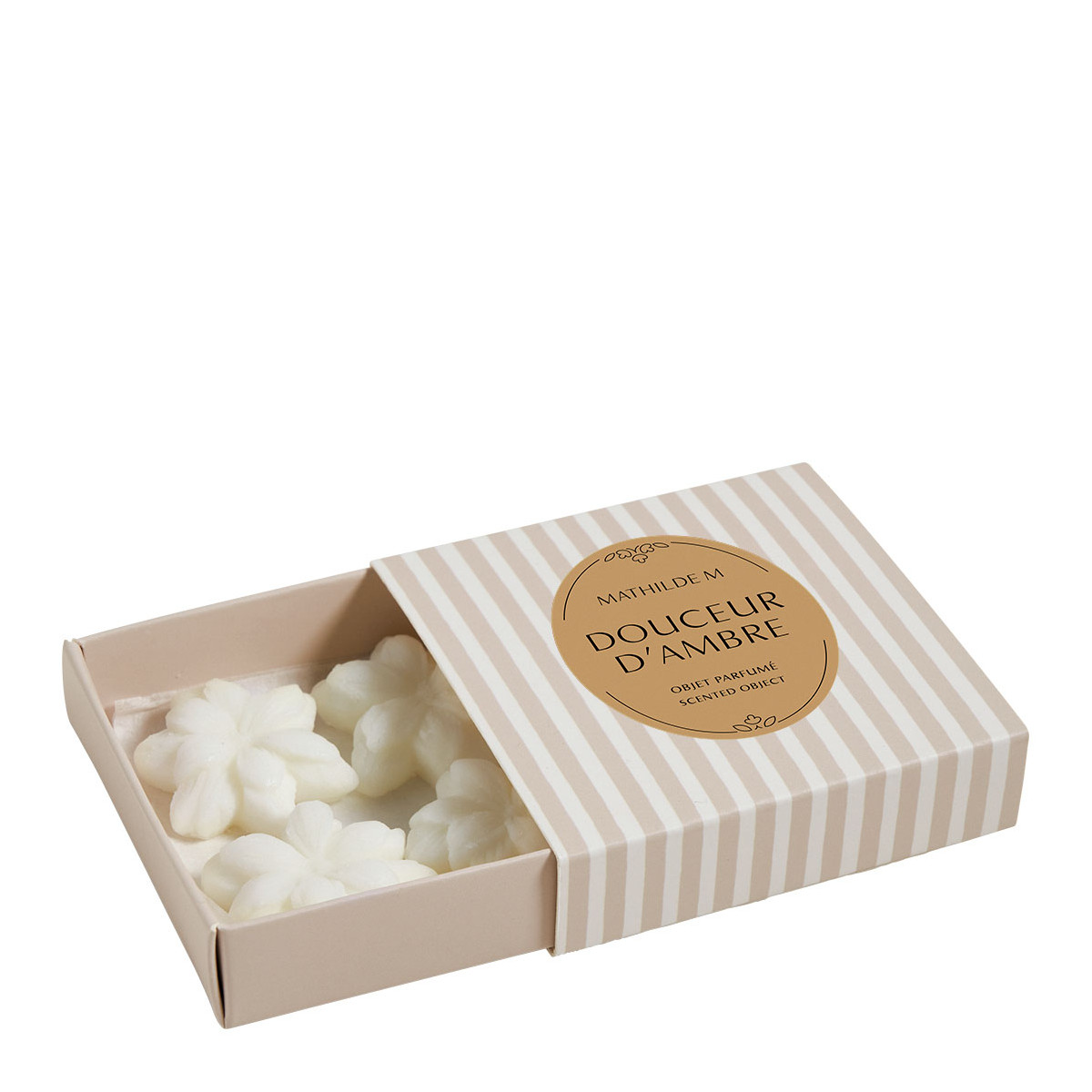 Coffret de 4 décors fondants en cire parfumée, MATHILDE M
