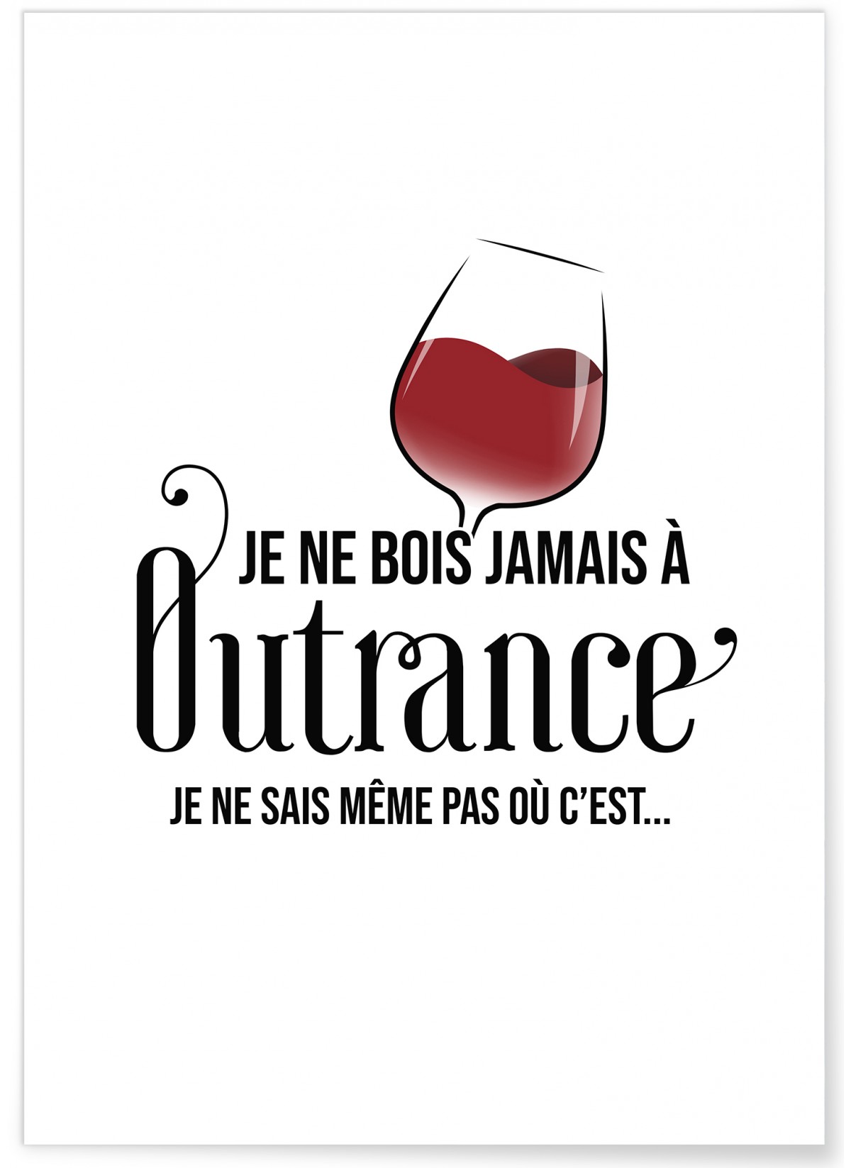 Affiche 'Je ne bois jamais à Outrance', L'AFFICHERIE