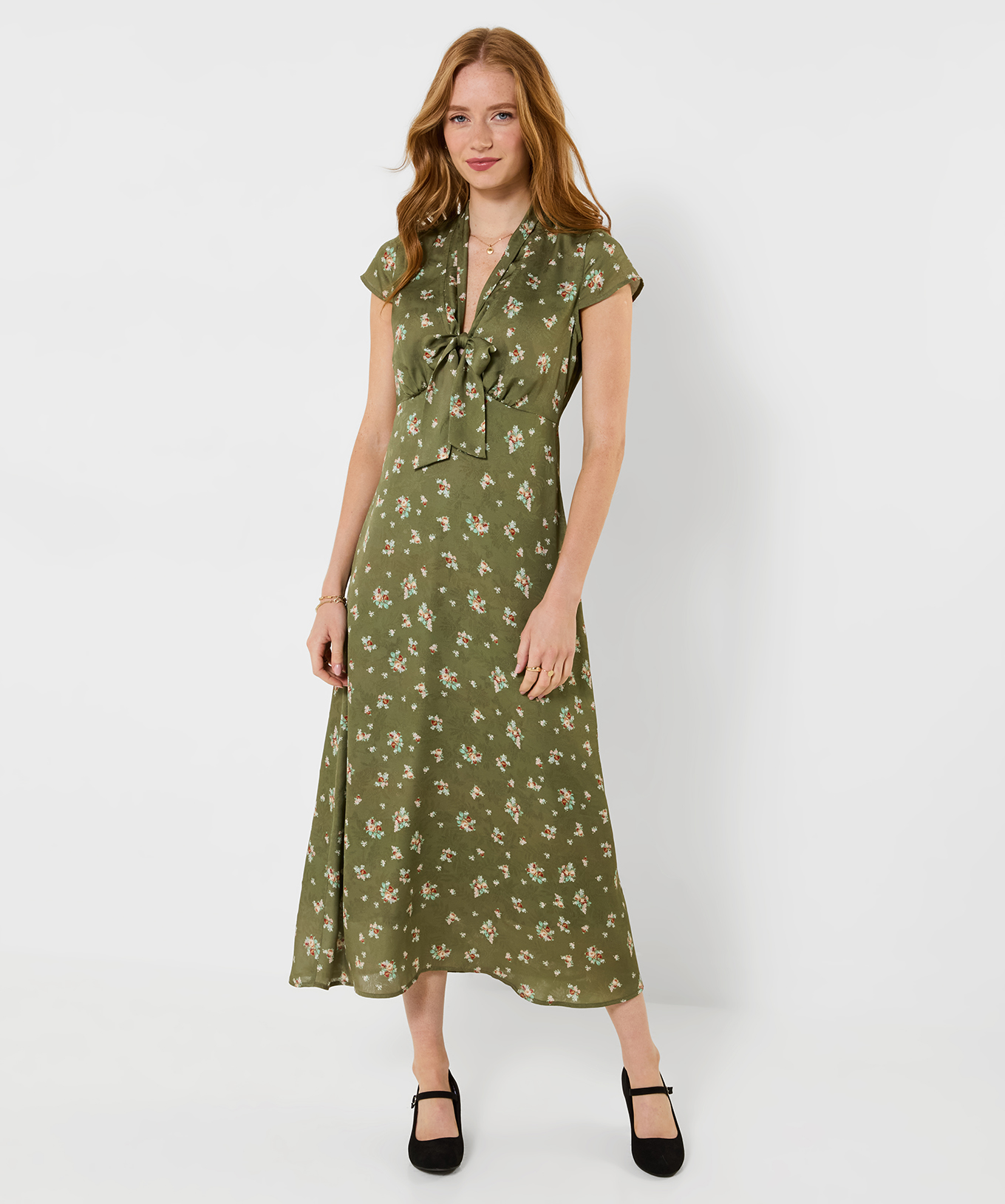 Robe Mi-Longue Nouée Devant Fleurs Vintage, JOE BROWNS