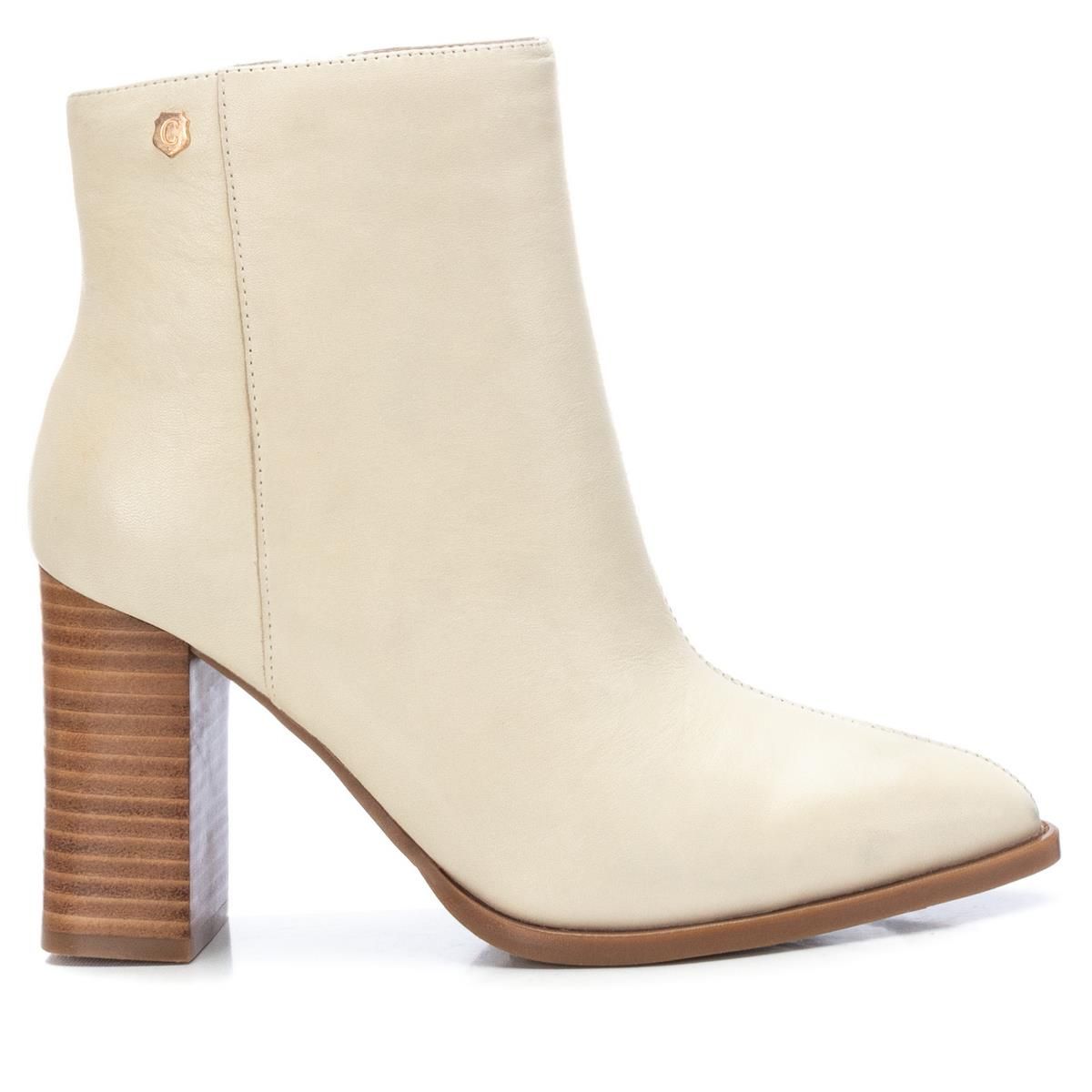 Bottines blanches on sale en cuir