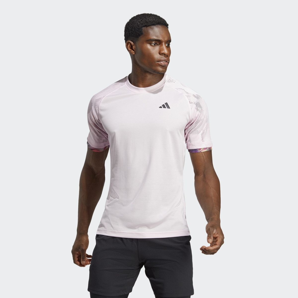T shirt best sale adidas rose homme
