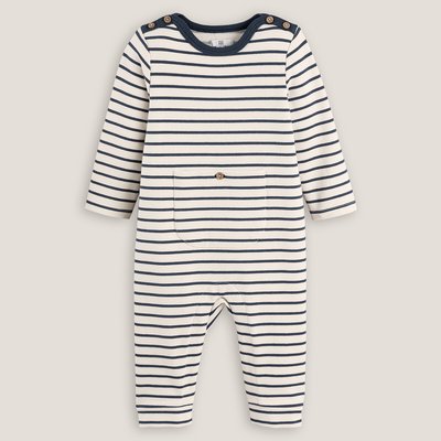Les Signatures - Striped All-in-One in Cotton Fleece LA REDOUTE COLLECTIONS