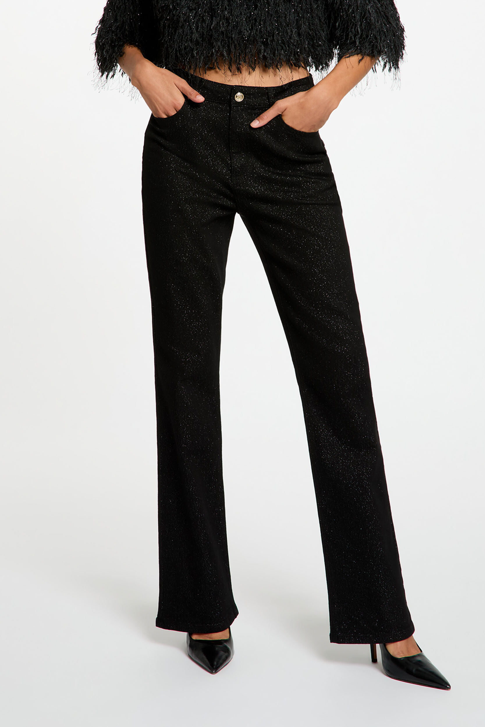 Jean bootcut paillettes, MORGAN