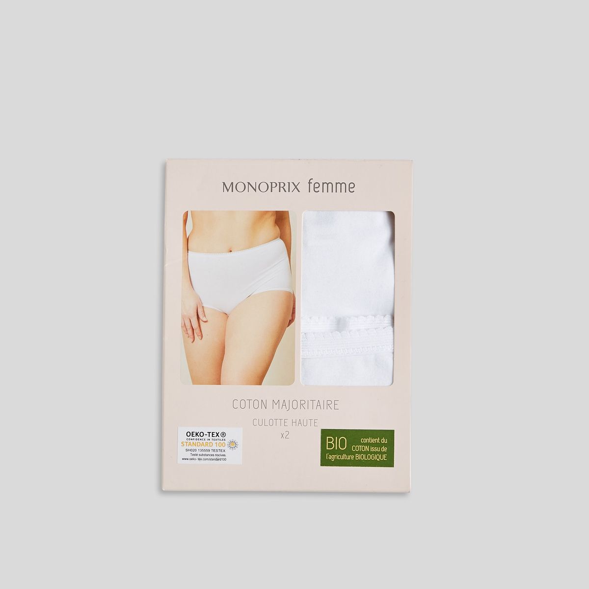 Culotte maxi en coton x2 blanc Monoprix La Redoute
