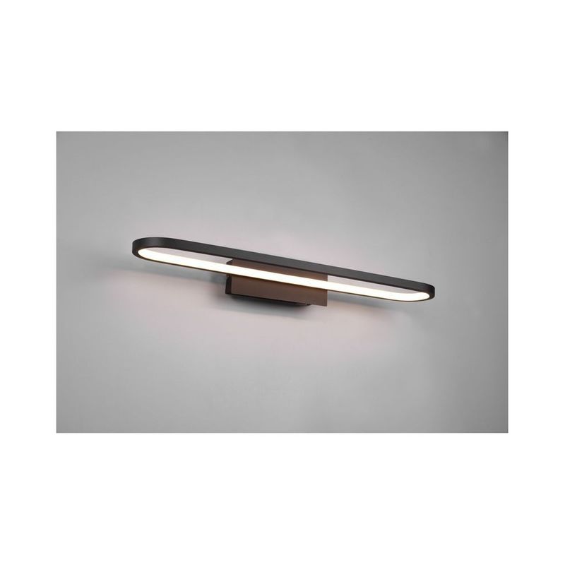 applique salle de bain ip44 gianni noir mat 1x22w smd led