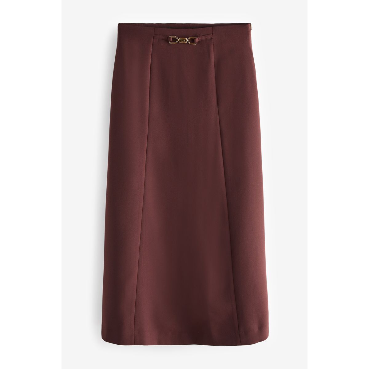 Jupe mi longue avec boucle fantaisie marron chocolat Next La Redoute