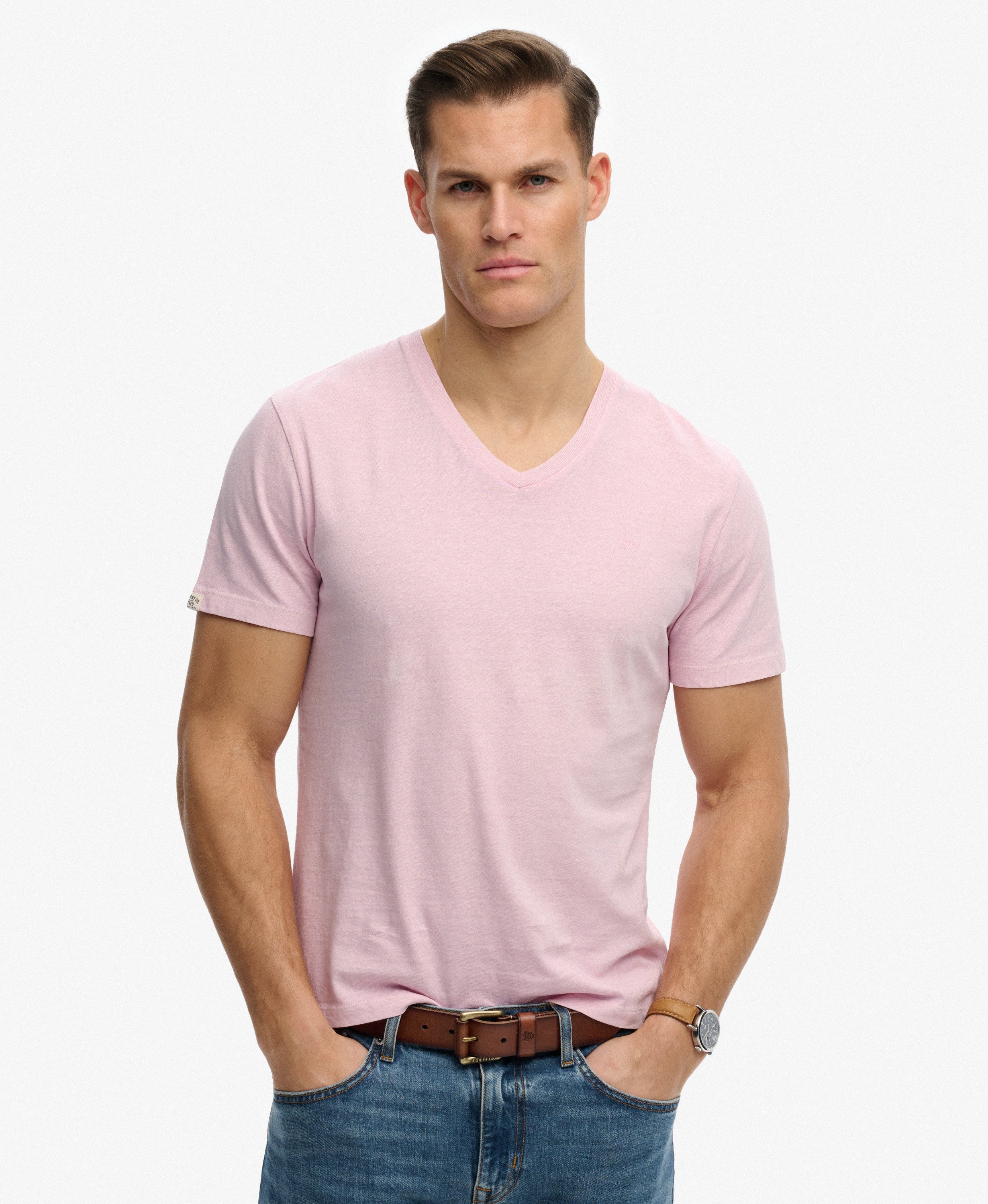 T-shirt Classic Col V Coupe Décontractée, SUPERDRY