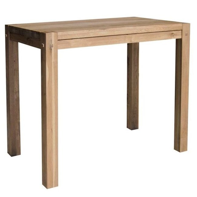 Table haute en chêne massif style campagne FJORD Couleur bois naturel <span itemprop=