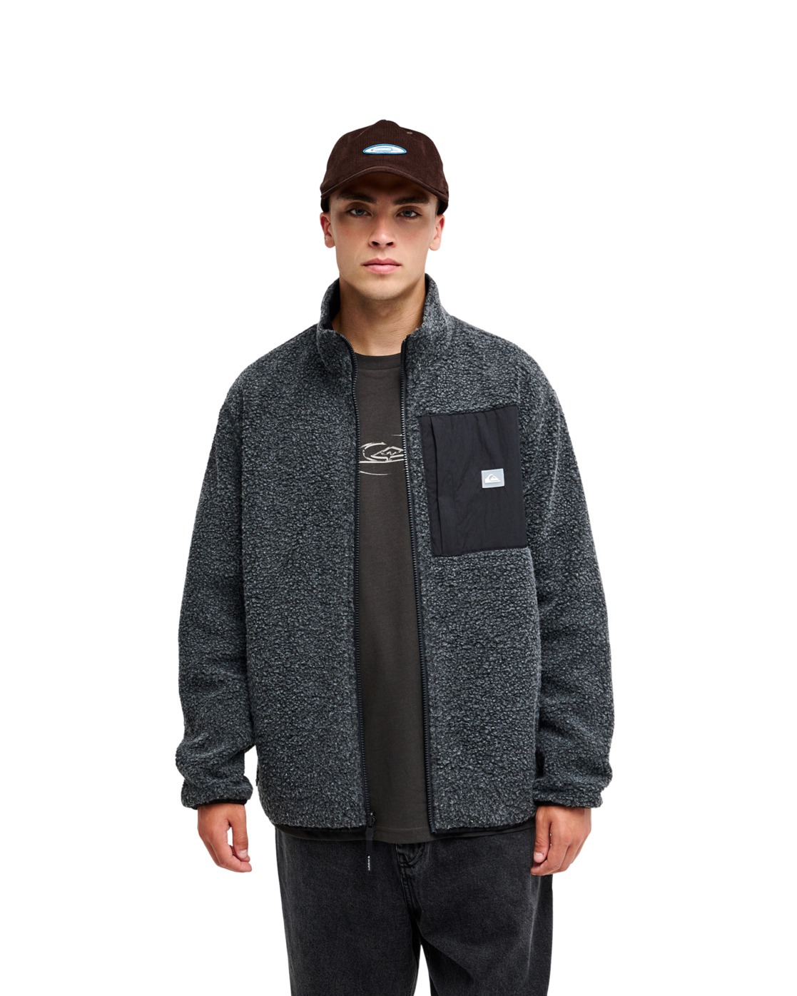 Polaire zippée en sherpa URBAN STORM REVERSIBLE, QUIKSILVER