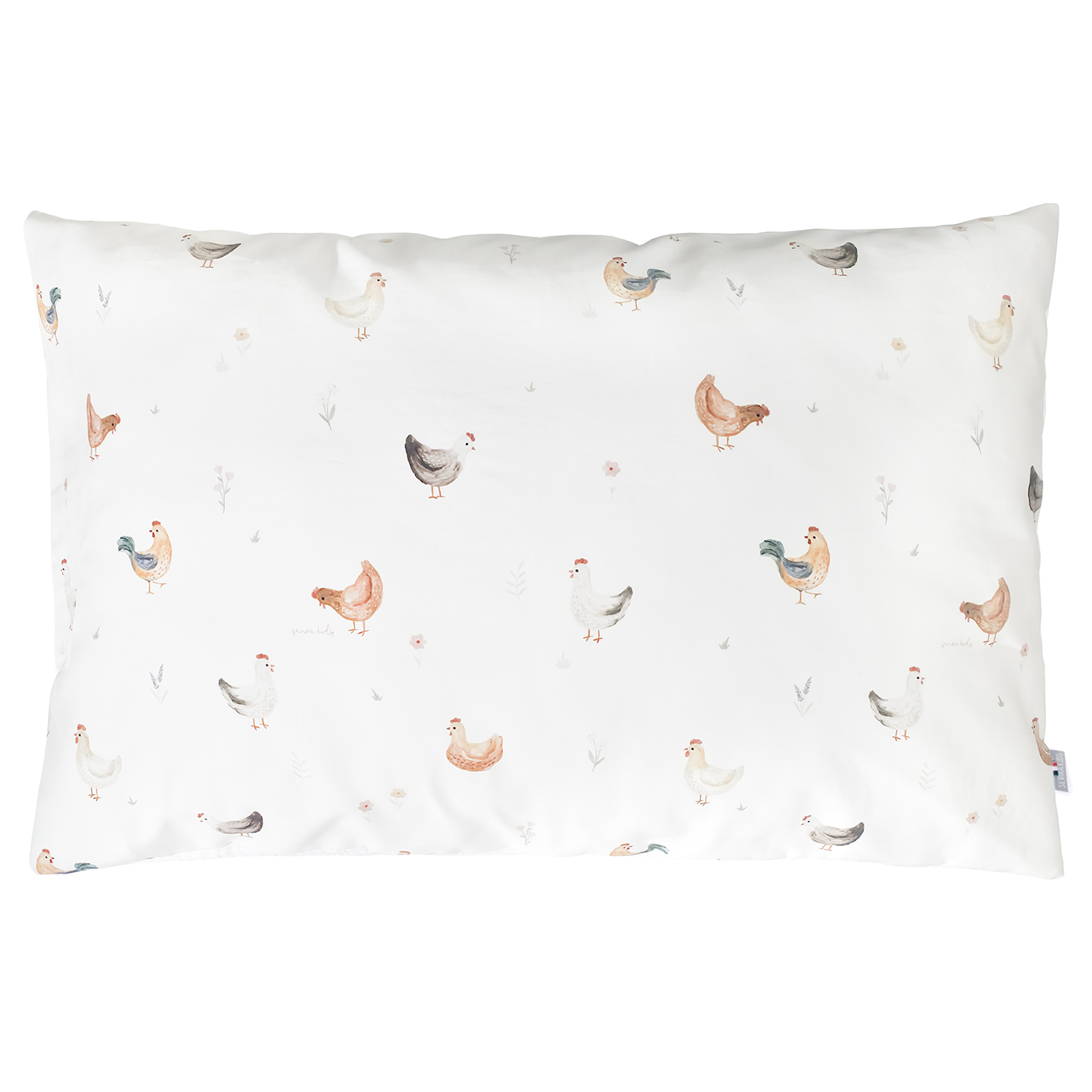 Taie d'oreiller réversible en satin de coton GALLINA, SEVIRA KIDS