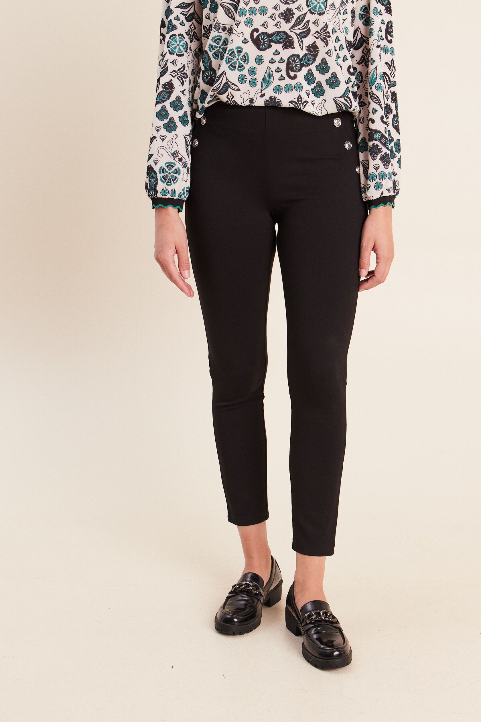 Legging 7/8ème taille basculée en maille, BREAL
