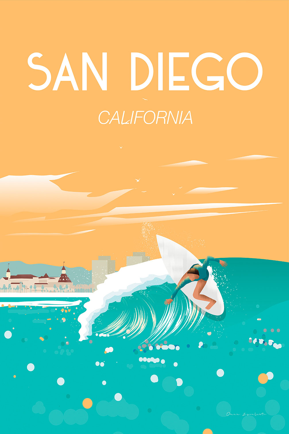 Tableau voyage San Diego California, HEXOA