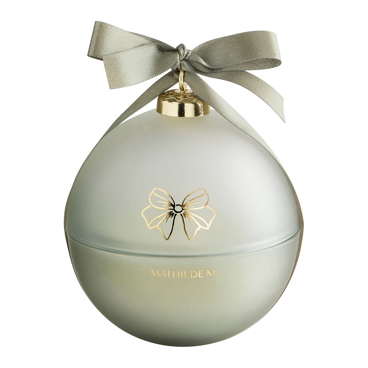 Bougie boule 210 g parfum Sapin Doré RUBANS DE FÊTE, MATHILDE M