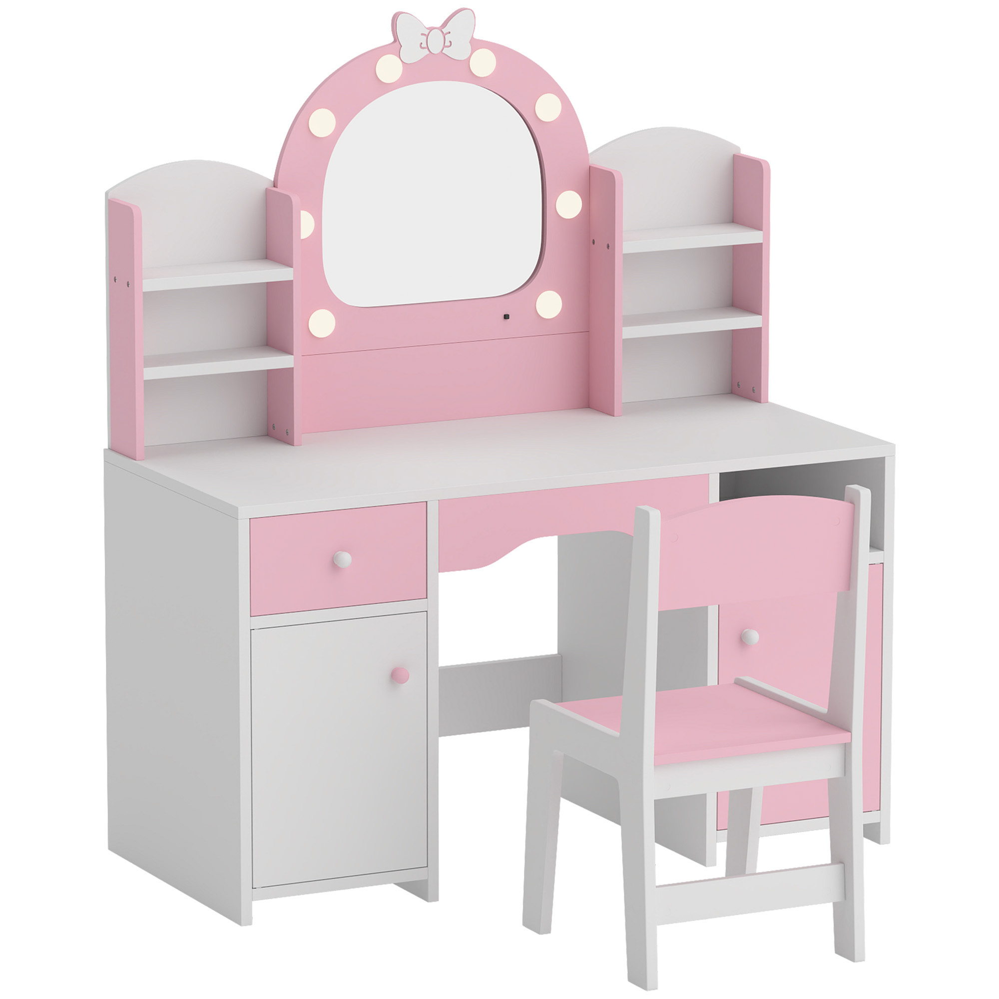 Ensemble de coiffeuse pour enfants MDF Rose, AIYAPLAY