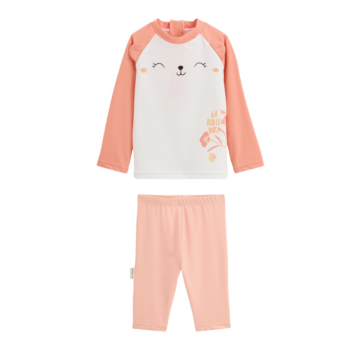 Maillot de bain bébé 2 pièces t-shirt et pantalon de protection UV Calvi, PETIT BEGUIN