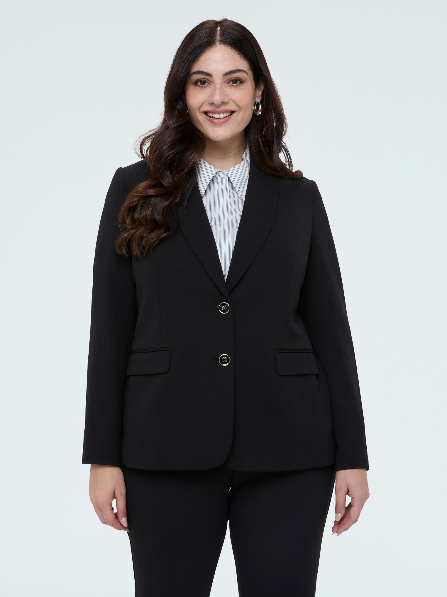Blazer ajusté en tissu stretch, FIORELLA RUBINO