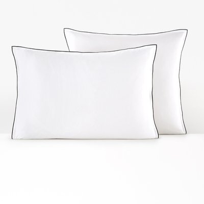 Victor Plain 100% Washed Cotton Satin 300 Thread Count Pillowcase LA REDOUTE INTERIEURS