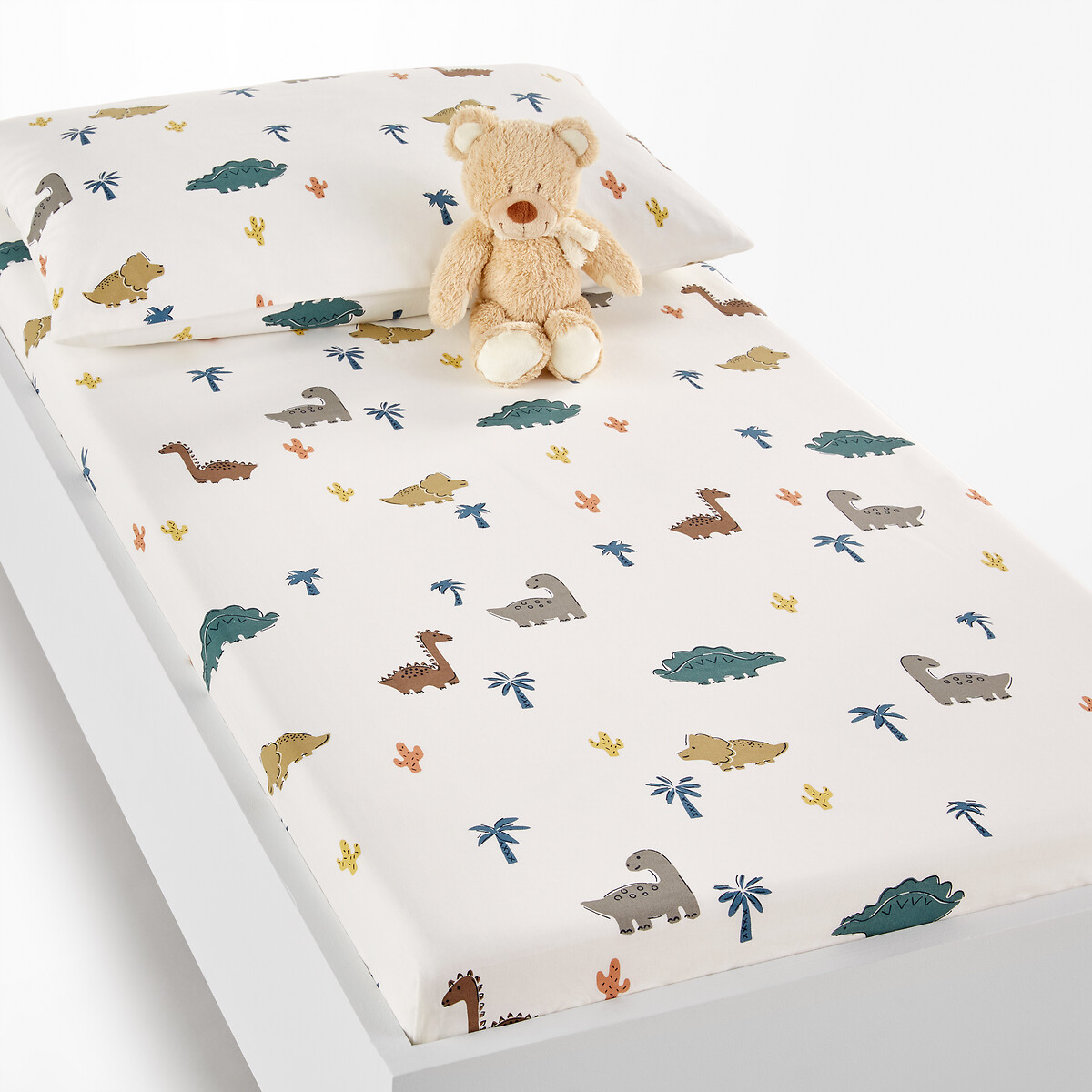 Dino Pop Dinosaur 100% Cotton Cot Fitted Sheet