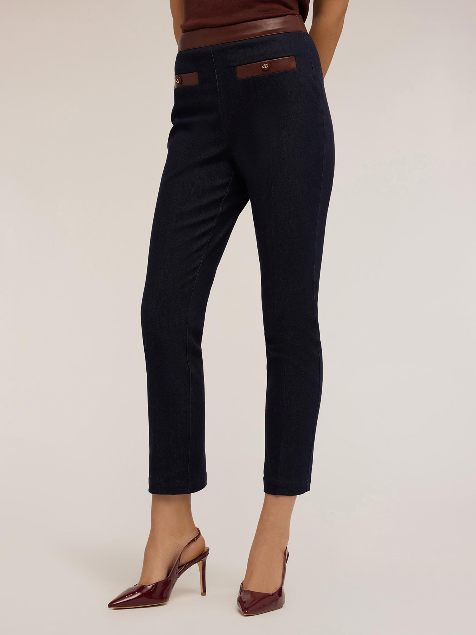 Jean skinny avec insertions, MOTIVI