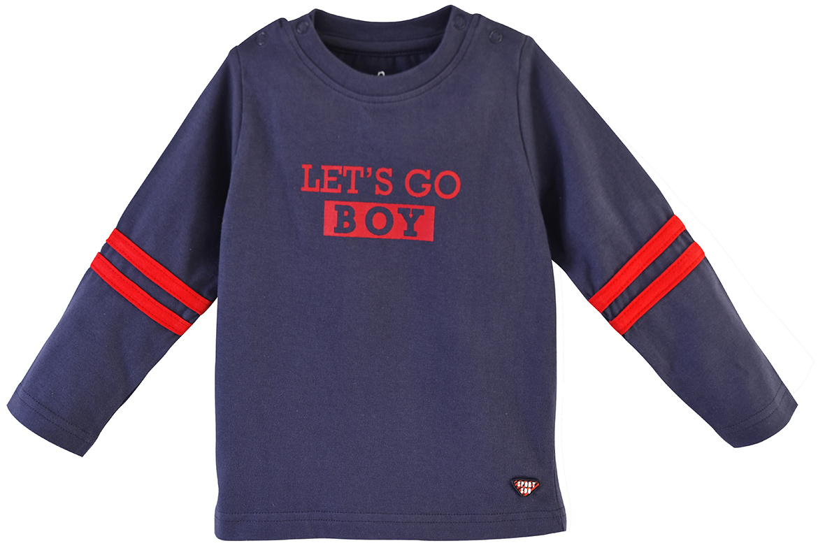 T-shirt marine manches longues garcon, SUCRE D'ORGE