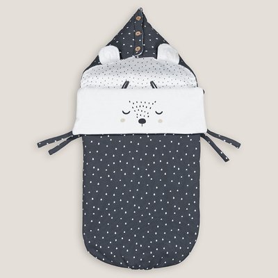 Printed Hooded Travel Bag in Cotton Mix LA REDOUTE COLLECTIONS
