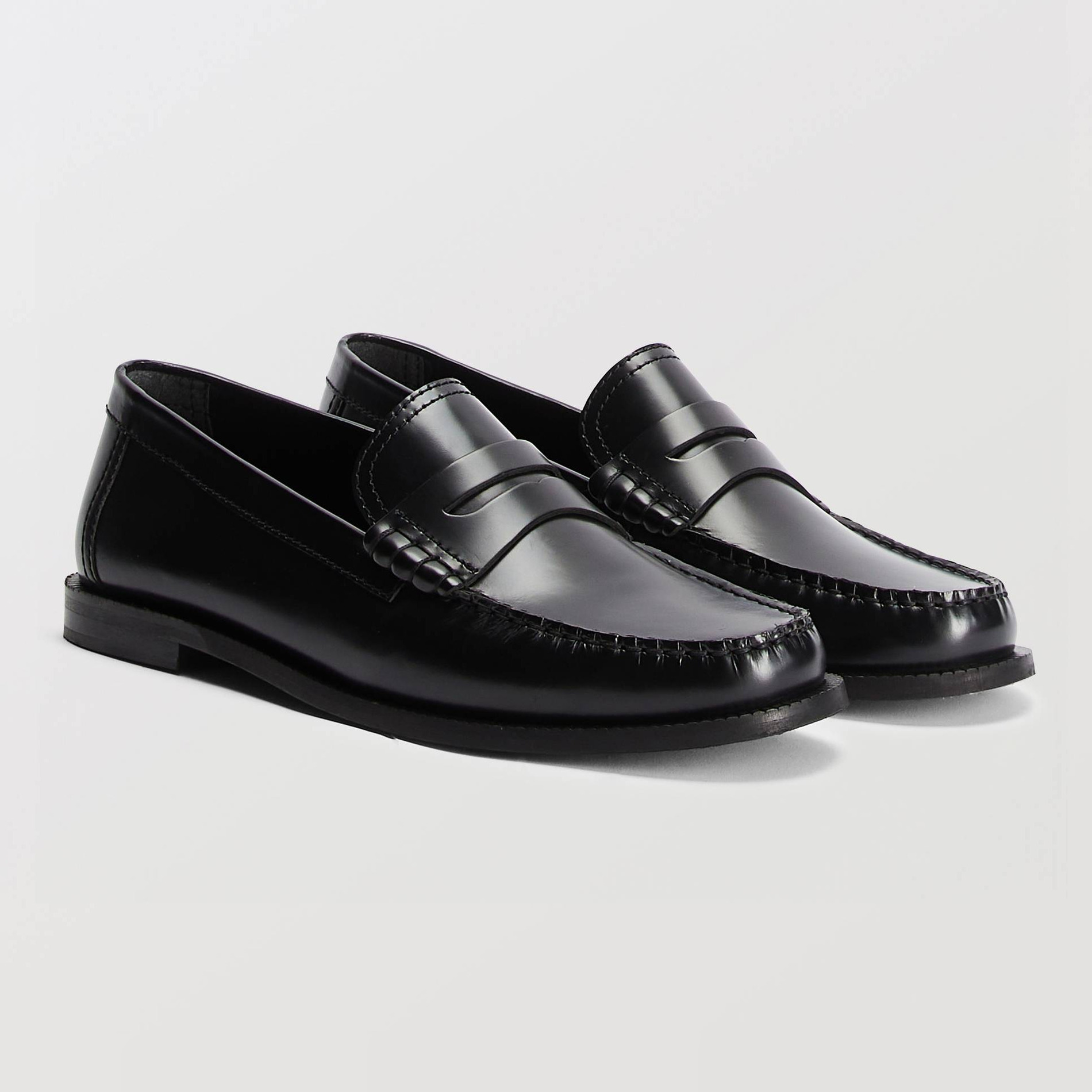 Mocassins en cuir, MONOPRIX