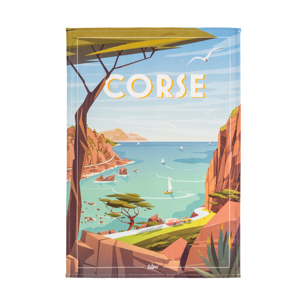 Torchon Coton Imprimé Pain Au Chocolat – 50x75 Cm Coucke – Authentique & Absorbant