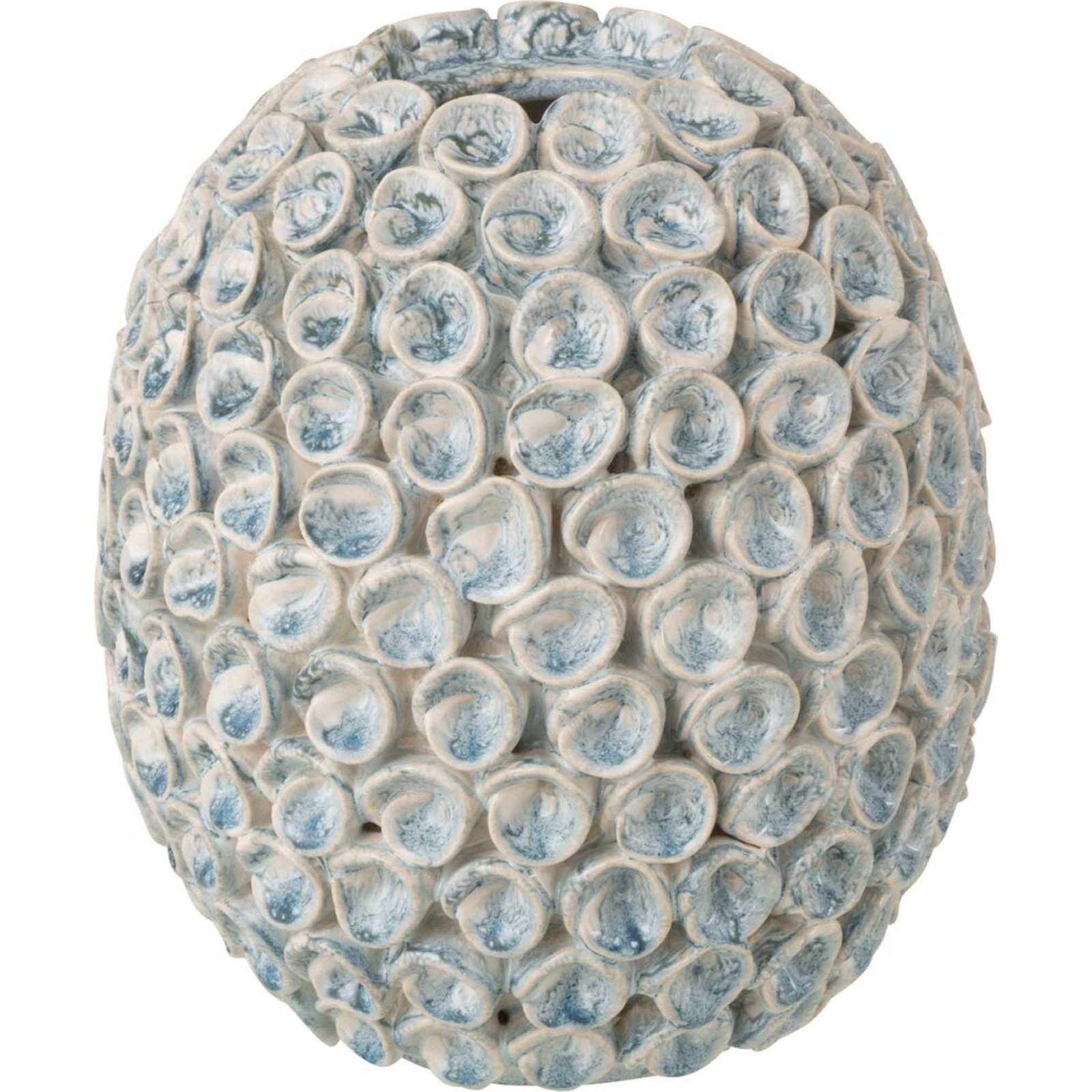 Vase en poterie relief coquillage, RECOLLECTION