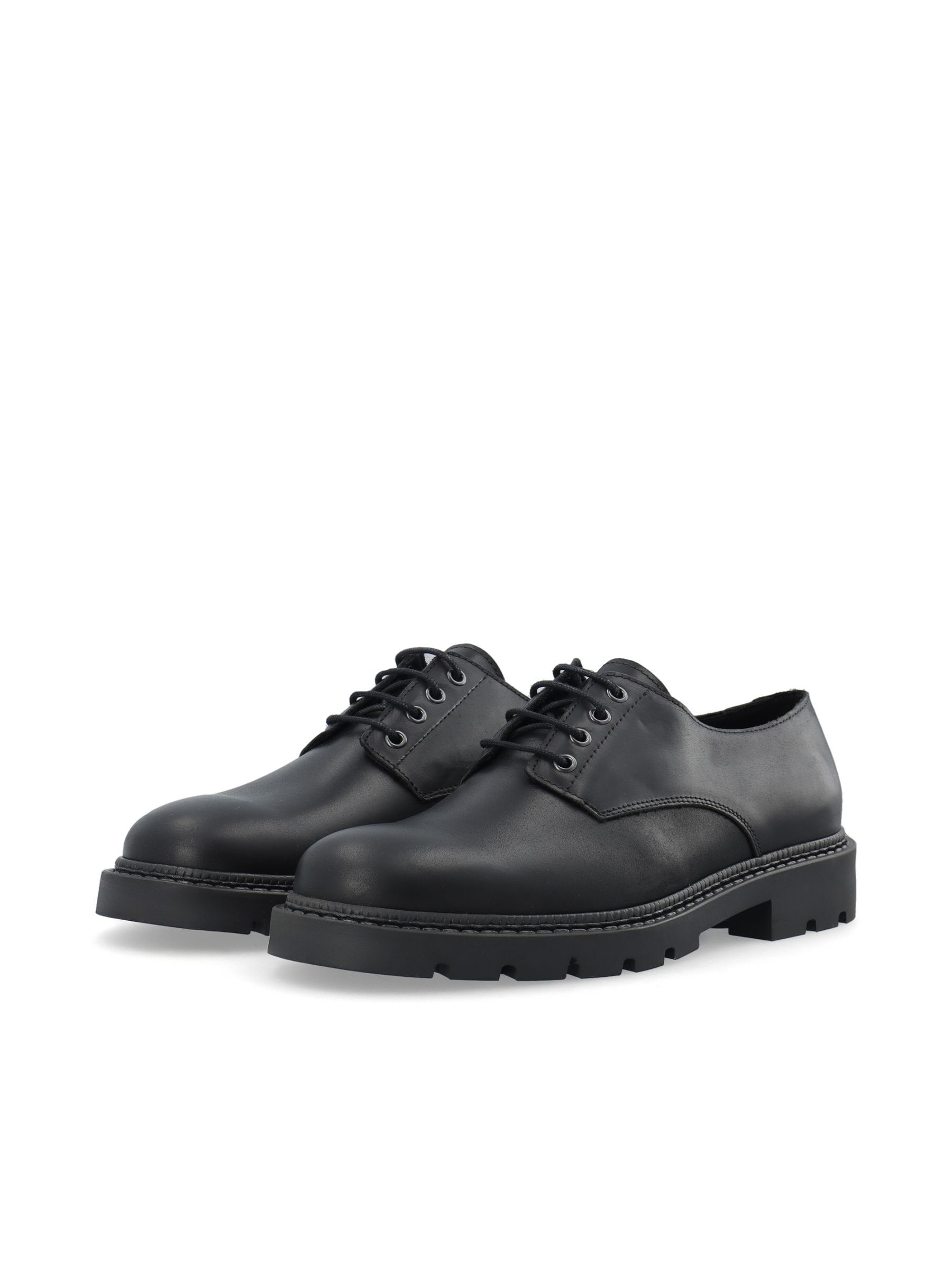 Derbies En Cuir, BIANCO