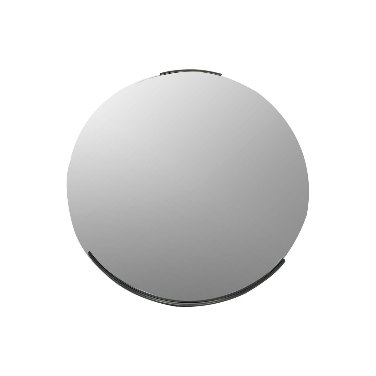 miroir rond en metal couleur gris 51cm - romy