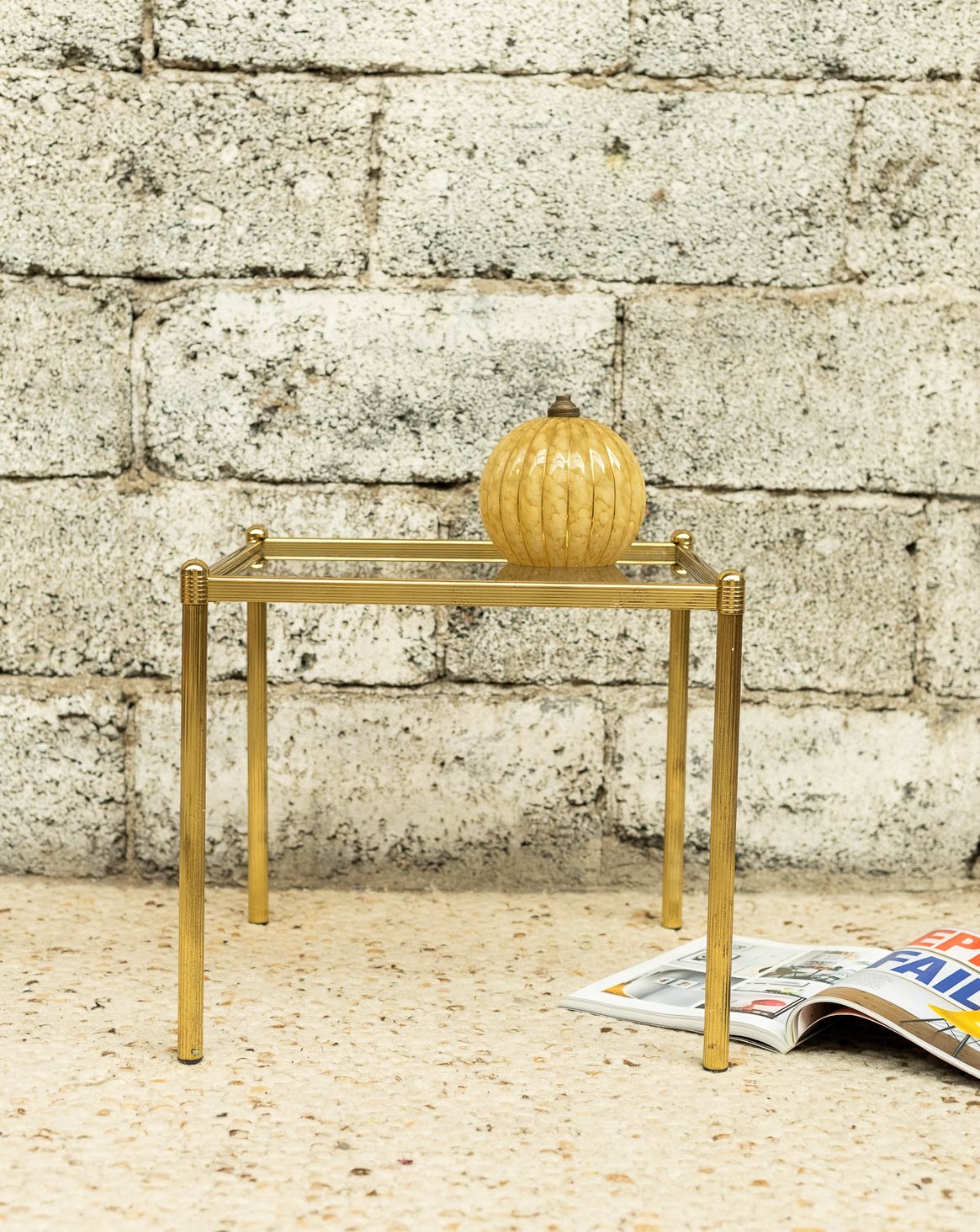 Table basse contemporaine en verre Donna N°1116 - Bon état, DEBONGOUT