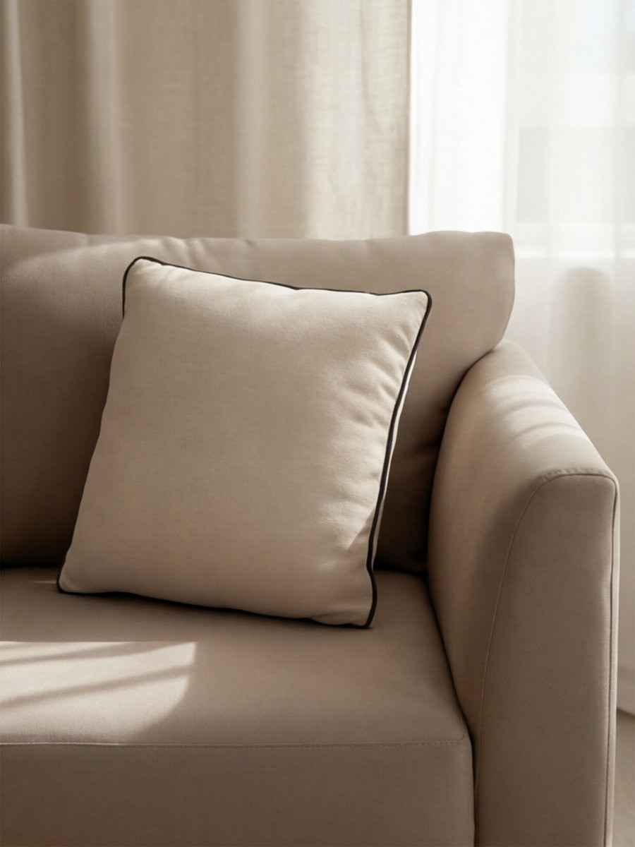 Coussin 100% Coton Lisse -BLOQ, KENAY