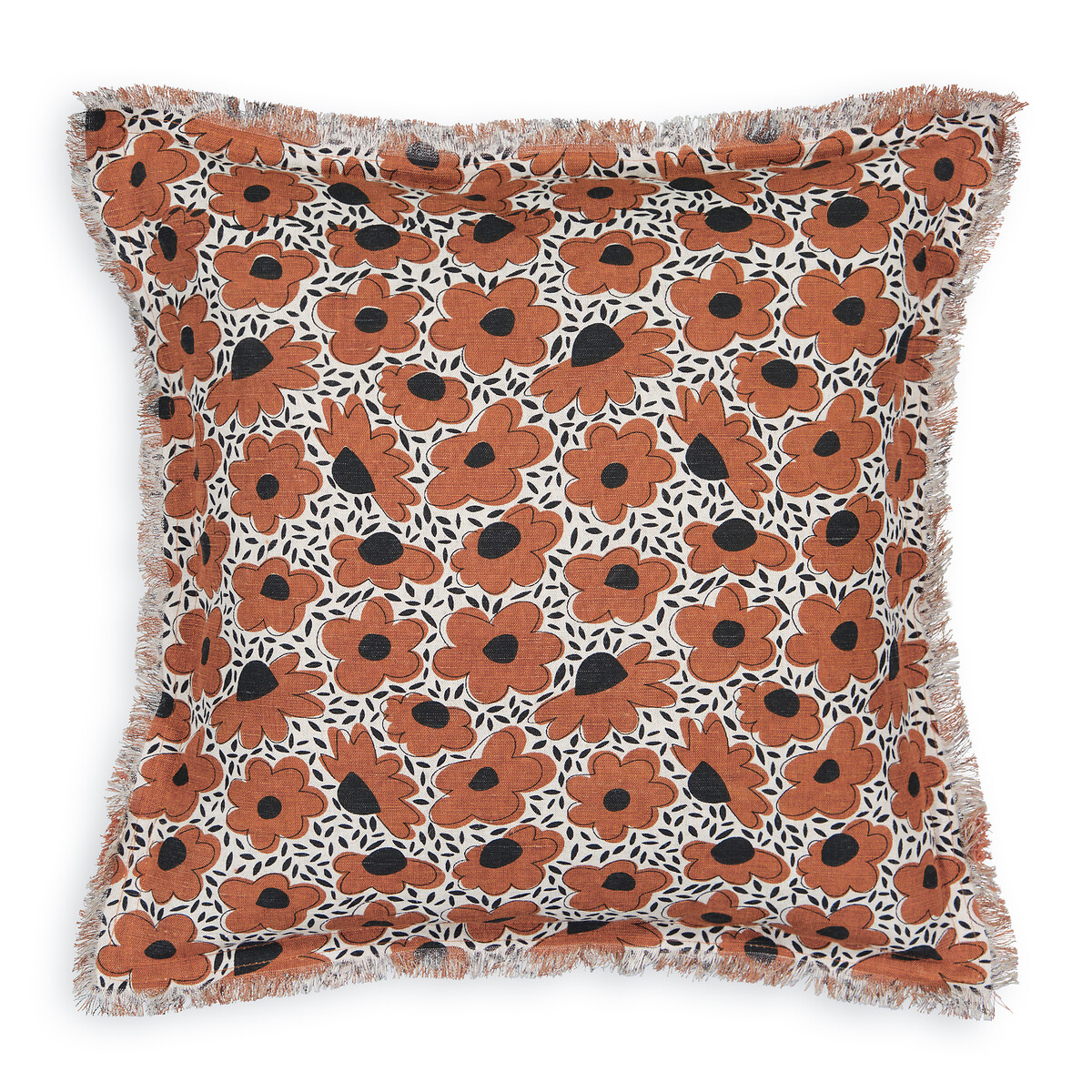 Orella Floral Linen Cotton Blend 40 x 40cm Cushion Cover