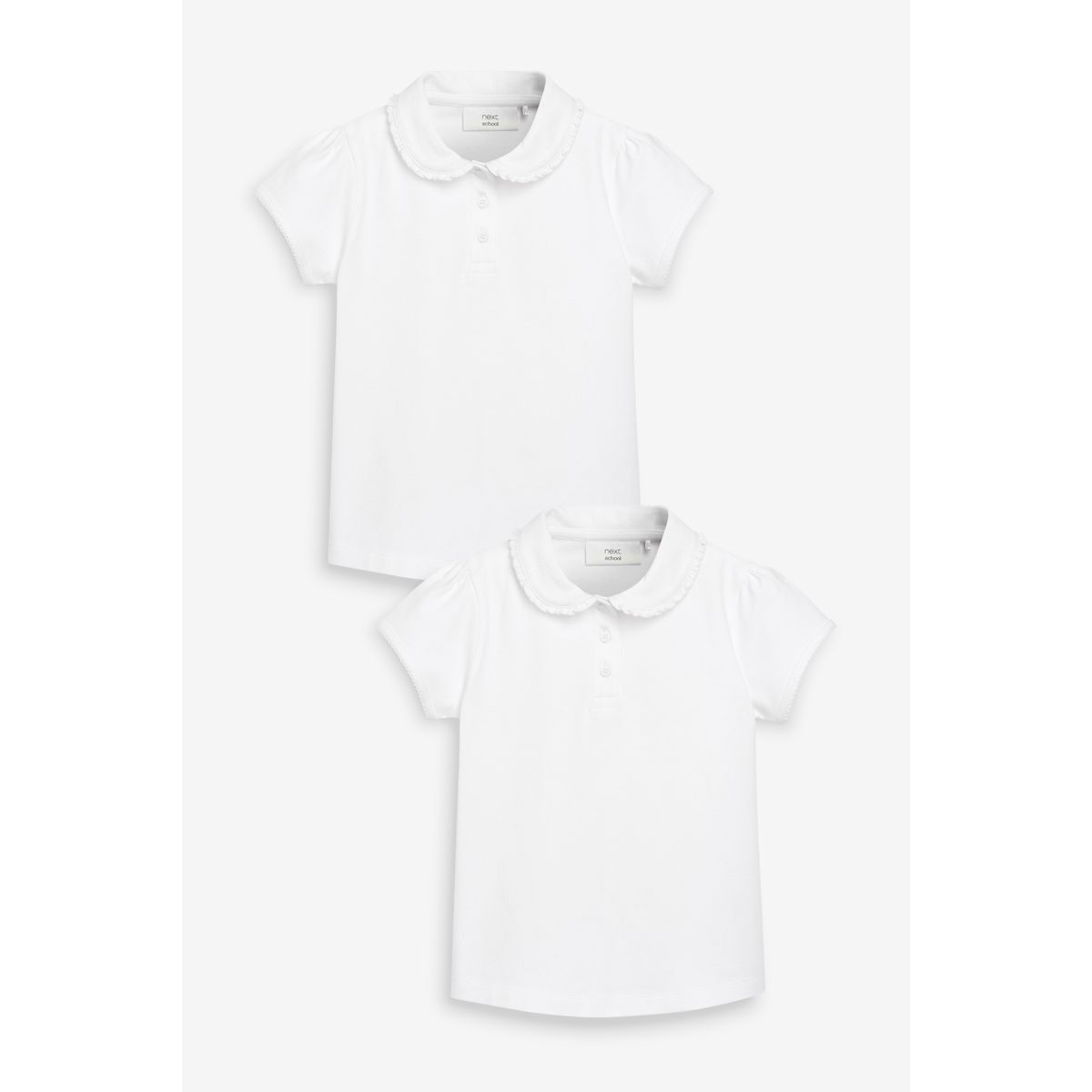 Polo fille stretch avec volants, lot de 2, NEXT