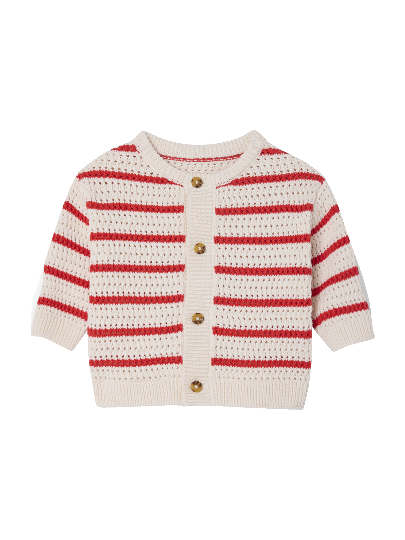 Gilet maille ajourée bébé, VERTBAUDET