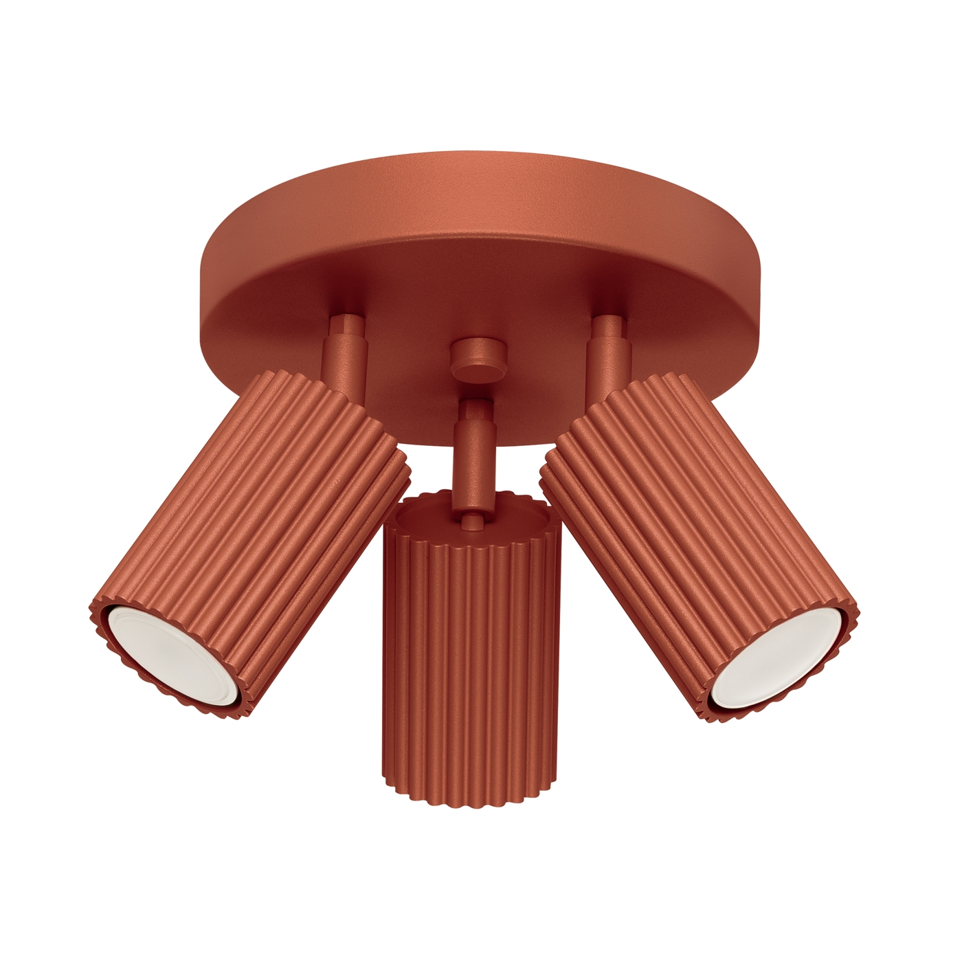 Plafonnier Aluminium Ocre Rouge GU10 3 Karbon, EDEN