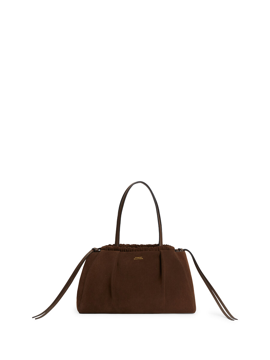 Sac hobo en cuir de vachette suède, TOMMY HILFIGER